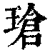 瑲(印刷字体 ·清 ·康熙字典 )