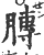 膞(印刷字体 ·宋 ·广韵 )