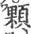 顆(印刷字体 ·宋 ·广韵 )