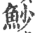 魦(印刷字体 ·宋 ·广韵 )