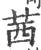 茜(印刷字体 ·宋 ·广韵 )