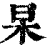 杲(印刷字体 ·清 ·康熙字典 )