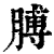 膊(印刷字体 ·清 ·康熙字典 )