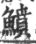 鲼(印刷字体 ·宋 ·广韵 )