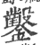 凿(印刷字体 ·宋 ·广韵 )