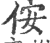 侒(印刷字体 ·宋 ·广韵 )